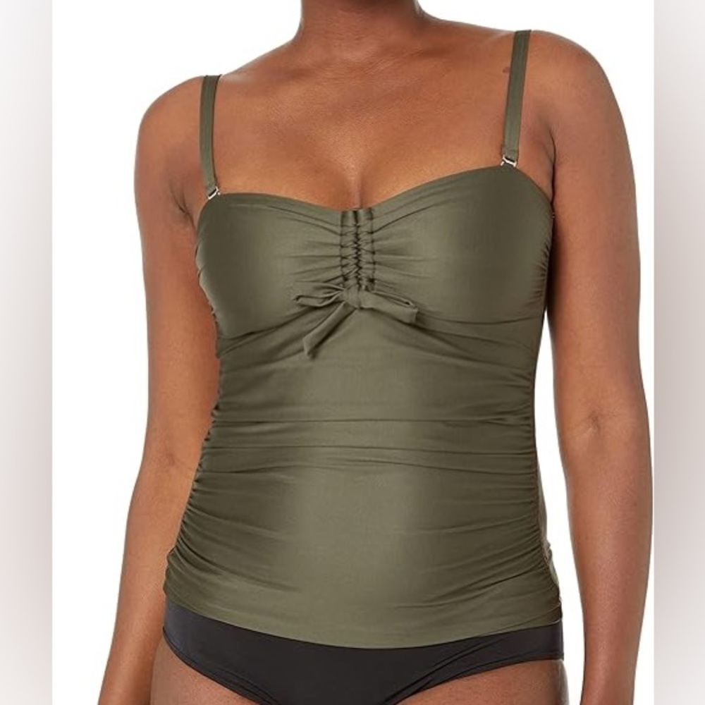 DKNY Convertible Halter Strapless Tankini Bathing Suit four ways to wear